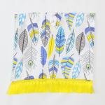 roleta okna teepee w piórka i żółte frędzle