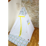 zamknięty namiot tipi dla dzieci z matą piórka