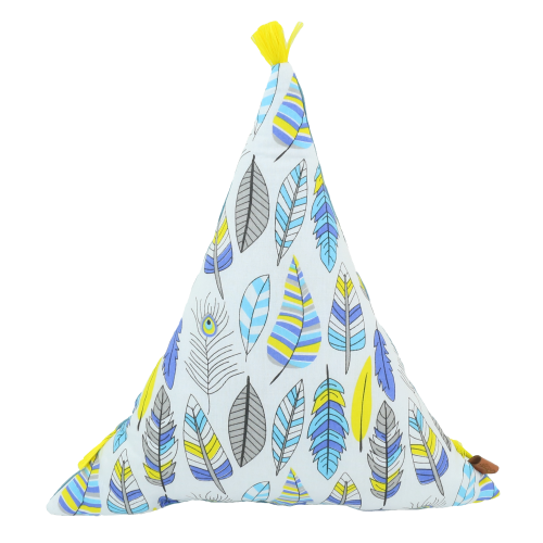 poduszka trójkąt piórka