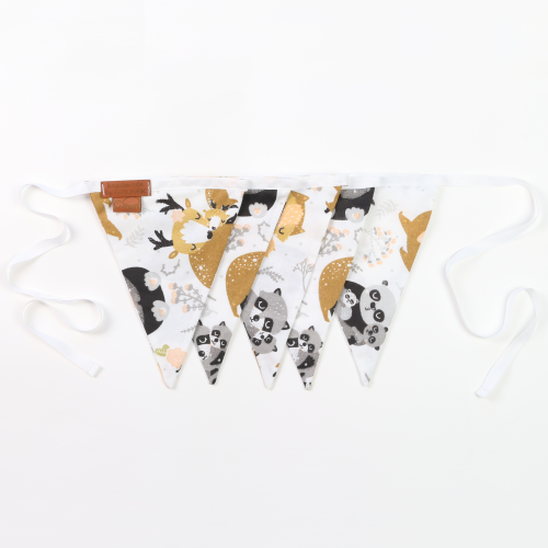 girlanda proporczyków zwierzątka leśne do tipi dla dzieci