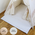 mata do namiotu tipi dla dzieci z pikowanego velvetu i bawełny