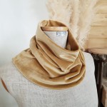 Komin na szyję velvet welur złoty miód