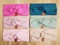 opaski na głowę, uszy z dzianiny kolory róż/fuksja, pudrowy róż, jasny róż, szafir, brudna mięta, beż