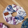 gumka do włosów scrunchie akwarelowe liście