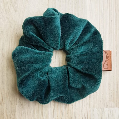 gumka do włosów scrunchie butelkowa zieleń