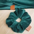 gumka scrunchie butelkowa zieleń