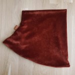 komin damski na szyję w rudym, ceglastym kolorze