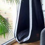 Kokon huśtawka z boho koronką fotel wiszący