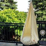 Kokon huśtawka z pomponami lub bez do pokoju do niskiego domu