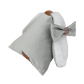 poduszka dekoracyjna mini zając piramidka welur_jasny popiel front