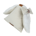 poduszka dekoracyjna mini zając piramidka welur_kremowy front