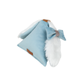 poduszka dekoracyjna mini zając piramidka welur_jasny niebieski front