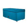 skrzynia tapicerowana kufer pufa duża na zabawki welur -turkusowa turkus - bezpieczne meble dla dzieci przebadane